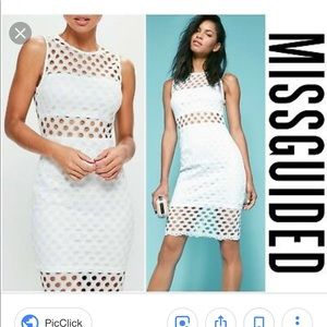 Misguided lace midi dress